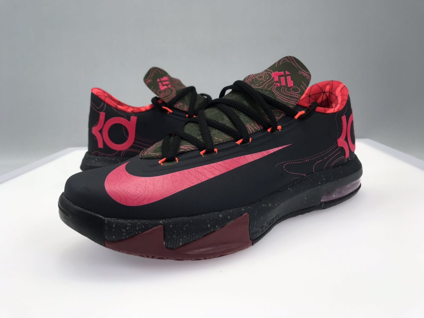 New Men Nike Kevin Durant 6 Black Red Shoes